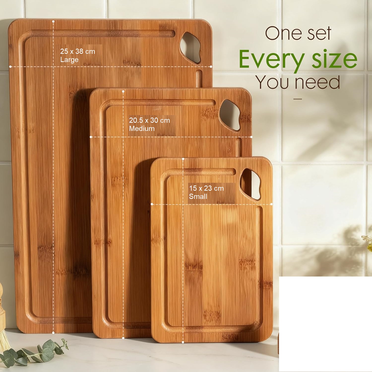 3PCS Bamboo Cutting Boards